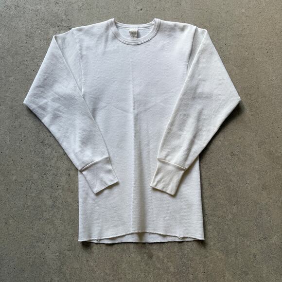 Men's Vintage 90's Forester White Thermal Long John's Waffle Knit Shirt Sz Large - Picture 1 of 7